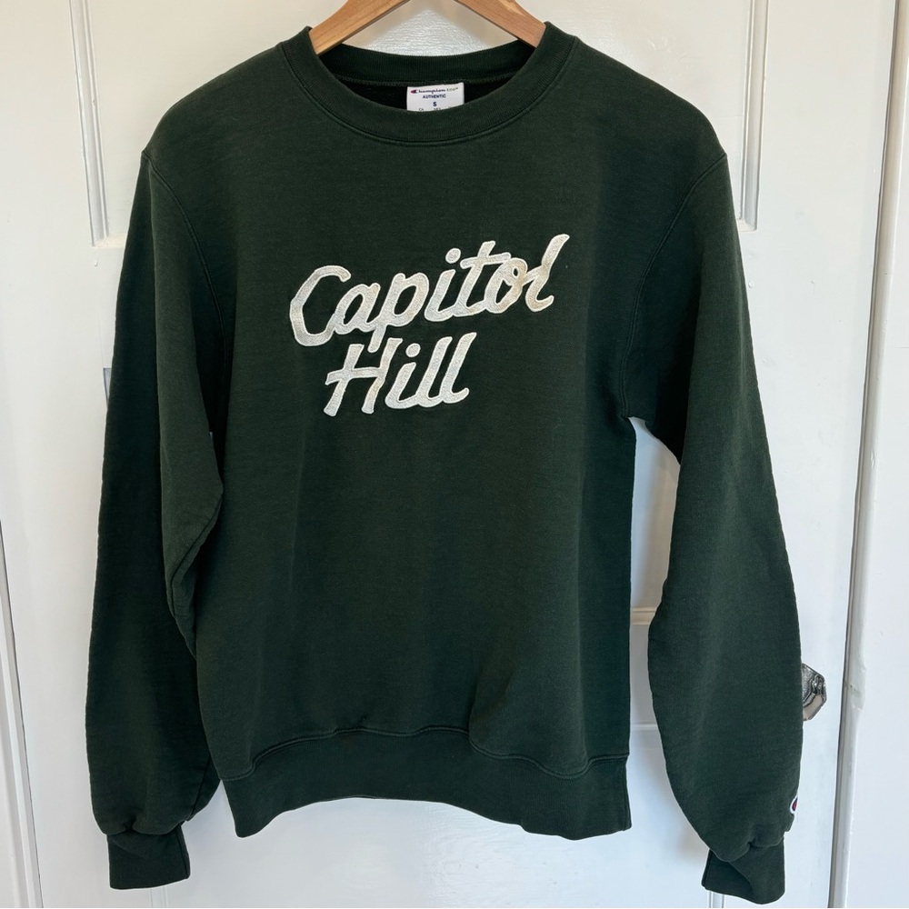 Vintage Vibes Oversized Dark Green Sweatshirt
